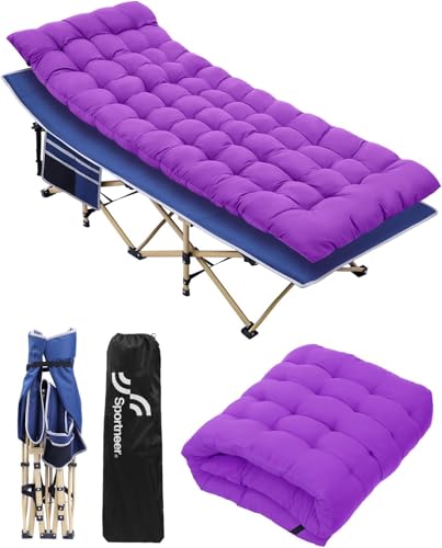 Lit de camp avec matelas 71 cm Sportneer pour éviter le mal de dos