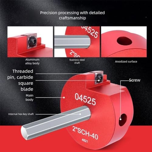 PVC Pipe Reamer Kit, 8PCS Aluminum Alloy, for 1/2-4 Inch Pipes, Effortlessly Removes PVC, CPVC, ABS Pipes from Fittings, Compatible with Standard Drills