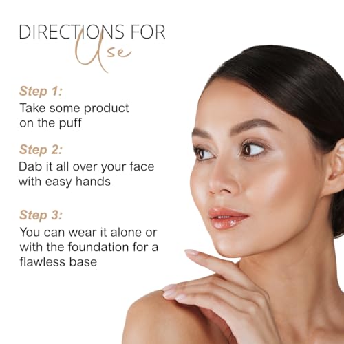 COLORESSENCE Starlet Compact Powder with Free Applicator Puff | Makeup Setting Powder | Makeup Baking Powder | Matte Compact Powder |Lightweight | Oil Control Face Powder | Dusky - Image 5