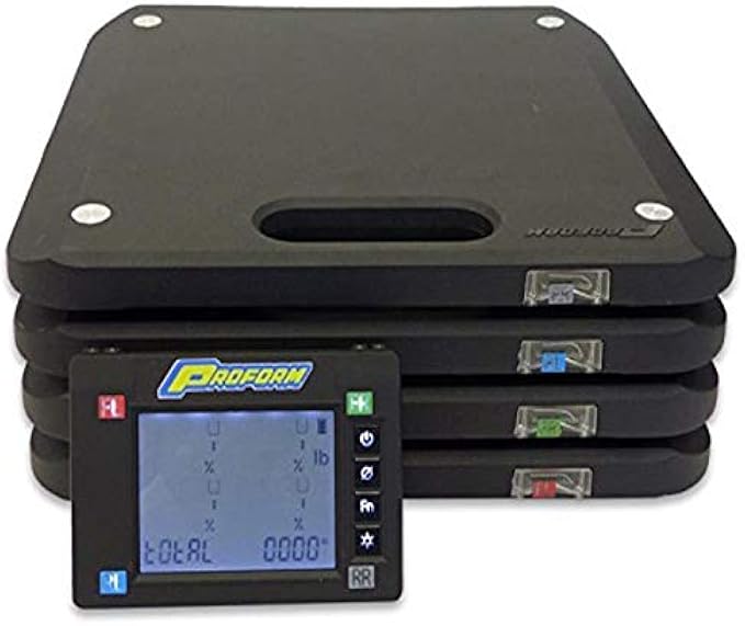 PROFORM Vehicle Scale, Slim, Electric, 15 in Square, 1750 Capacity Pad, Wireless, Case/Controller/Pads, Kit (TCI67644)