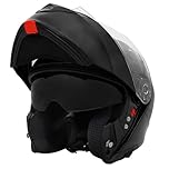 Zorax Black L (59-60cm) ZOR-838 Double Visor Modular Flip up Front Motorcycle Motorbike Helmet ECE 2206 Approved