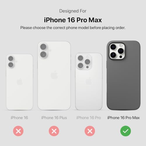 Image of CASEGEAR Silicone Snap Fit Back Cover Case Compatible with iPhone 16 Pro Max | 8 Feet Drop Protection | Compatible with MagSafe | 360 Protection | Shockproof & Scratch Resistant | Grey