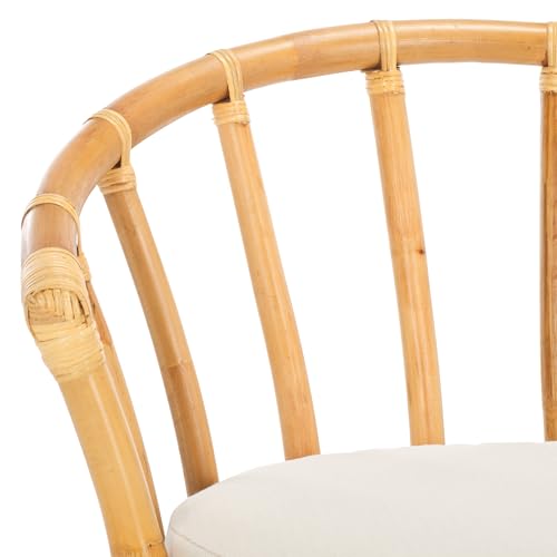 Sillón Rattan Blanco Natural Plegable miniatura 4