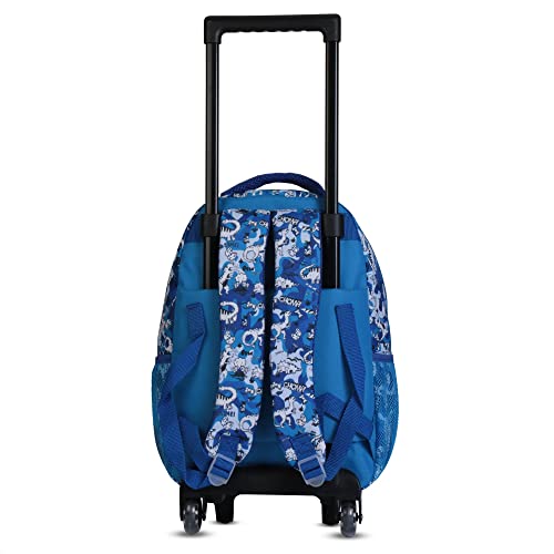 Image of HAMSTER London Dyno Amigoes Trolly Backpack| Dyno Design Trolley Backpack Bag with 4 Wheel | Kids Trolly Backpack for School