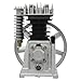 ZERNEIL Air Compressor Pump Head, 1.5KW 2HP Single Stage Twin Cylinder Piston Air Compressor Pump Head w/Silencer, 55mm Cylinder Diameter, 200L/min Discharge Volume Air Compressor Head