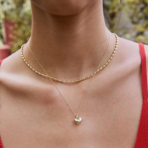 Ana Luisa Gold Chain Necklaces for Women - 14K Gold Plated, Hypoallergenic Jewelry - Dainty, Layering & Trendy Necklace Styles with Herringbone & Paperclip Designs Jewelry Assorted Styles4