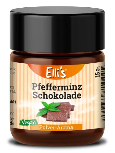 Ellis Aromen Pfefferminz Schokolade PULVER Lebensmittelaroma | Vegan und kalorienarm | für Lebensmittel und Getränke, wie zum Backen und Kochen | 10 g