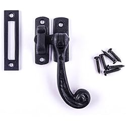 Renovators Supply Manufacturing Window Sash Lock 3.75 in. Wrought Iron Traditional Window Locks with Mounting Hardware
