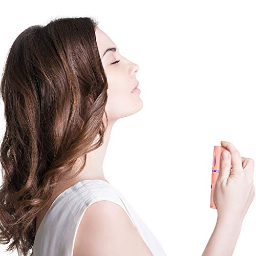 2 Stück Nano Gesichtsdampfer Tragbar Mini Gesicht Nebeldampfer Hand Gesichtsdampfer mit Spiegel Design Feuchtigkeitsspendend für Hautpflege, Makeup und Wimpern Verlängerung (Weiß, Rosa)