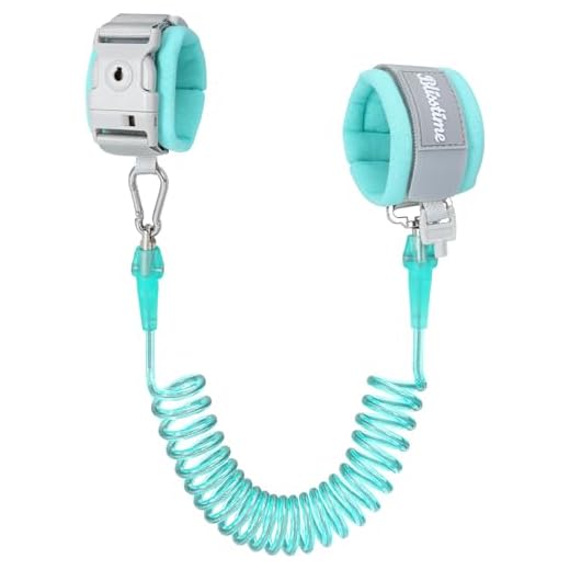 Blisstime Toddler Leash, Kid Leash Anti Lost Wrist Link with Key Lock Upgraded Baby Leash with Safety Wristband Rope for Babies Toddlers Child Kids (4.9ft/1.5m, Green)