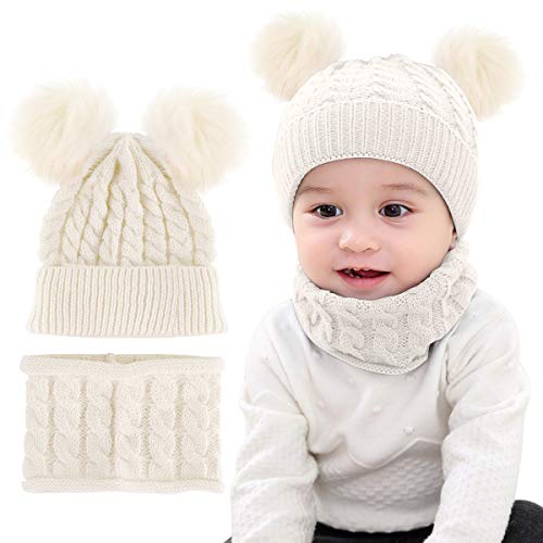 Oenbopo 1240875-AM84UK-CYOJA 2Pcs Infant Toddler Kids Baby Winter Warm Knit Hat Beanie Cap & Neck Warmer Circle Loop Scarf thumb #5