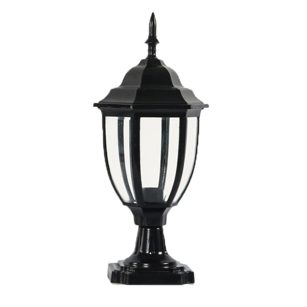 SHUANGZ Waterproof Post Cap Lamp Column Headlight Fence Landscape Post Lamp Fixture Pier Mount Vintage Post Lamp Garden Deck Lighting Square Fence Outdoor Column Lamp Square for Villa Gate Courtyard