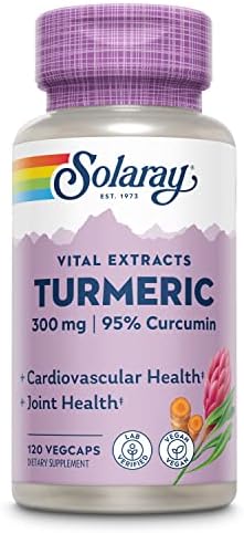 Solaray Guaranteed Potency Turmeric Root Extract 300 mg VCapsules, 120 Count