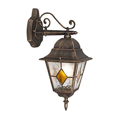 Qazqa Vintage Outdoor Wall Lantern in Bronze Cover
