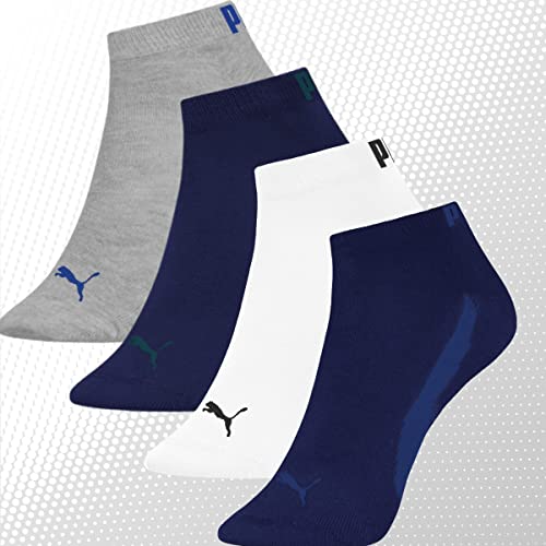 Kit 09 Pares de Meias Puma Sapatilha Esportiva | 1 Marinho - 3 Branco - 1 Cinza - 1 Royal Escuro - 1