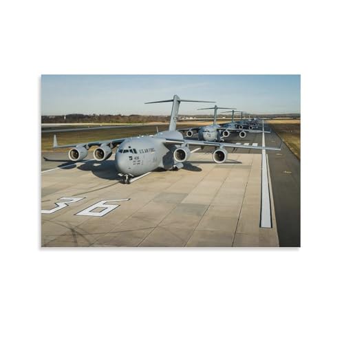 C-17 Avion de chasse impression sur toile haute définition déco murale 40x60
