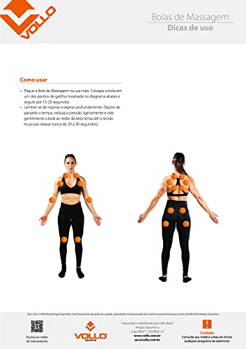 Conjunto com 2 Bolas de Massagem Vollo Sports