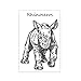 Produktbild A0127 Rhinoceros Silikon Clear Seal Stempel DIY Scrapbooking Emboss Album