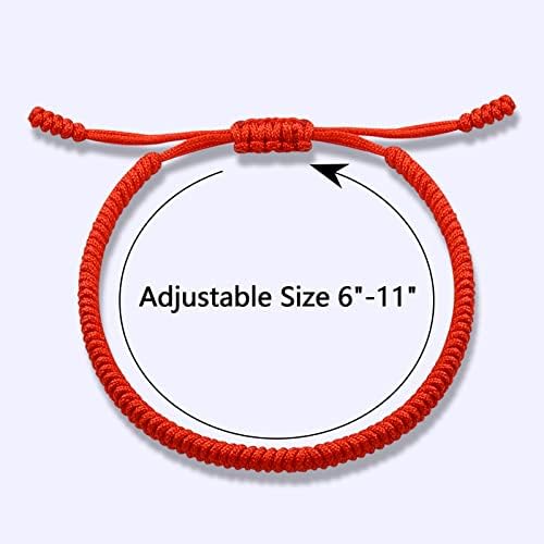 YELUWA 2pcs Rope Jewelry Handmade Tibetan Buddhist Woven Bracelet Multicolored Lucky Protection Braided Bracelets Gift for Valentine