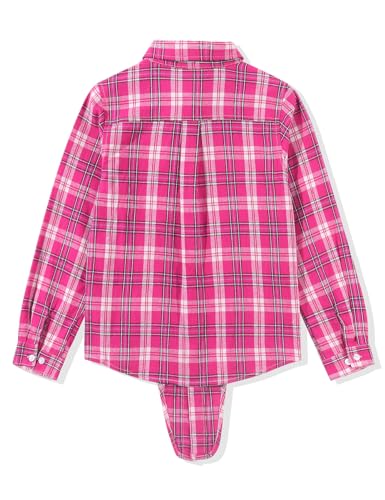 Noomelfish Girls Long Sleeve Button Down Shirt Tie Front Blouse Tops (5-12 Years)3