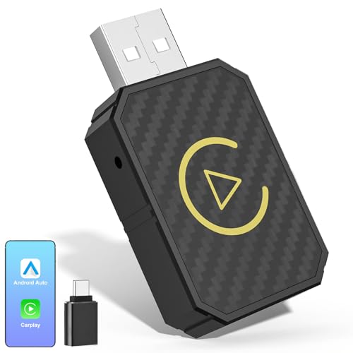 Diealles Shine Android Auto & Carplay Wireless Adapter, Wireless 2 IN 1 Stick