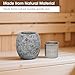 MXMZHXU Sauna Aromatherapy Stone, Sauna Essential Oil Diffuser, Natural Rock with Stainless Steel Bowl for Essential Oils, Spa Accessories
