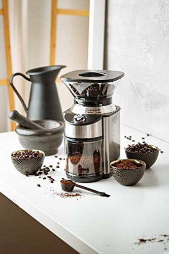 Adler Camry Cr 4443 Coffee Grinder Burr Grinder Black Silver - 7