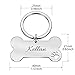 Personalisiert Hundemarke Knochen Haustier ID Tag Pet Tags mit Pfoten aus Edelstahl mit Gravur für sehr kleine Hunde und Katzen oder Welpen Adressanhänger inkl. Schlüsselring | beidseitig GRAVIERT