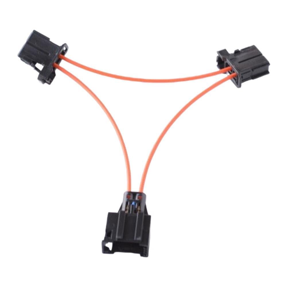 Adaptador de cable de fibra óptica para BMW, Mercedes-Benz y para coches alemanes Skoda, bucle macho a hembra, material ABS, negro, instalación en coche