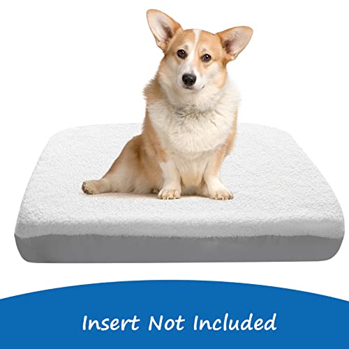 Dog Bed Covers Replacement Washable (Cover Only), Waterproof Dog Bed Covers Washable-Easy To Remove, Sherpa Fleece Dog Pillow Cover, Soft And Comfortable Puppy Pet Bed Cover #TOP5