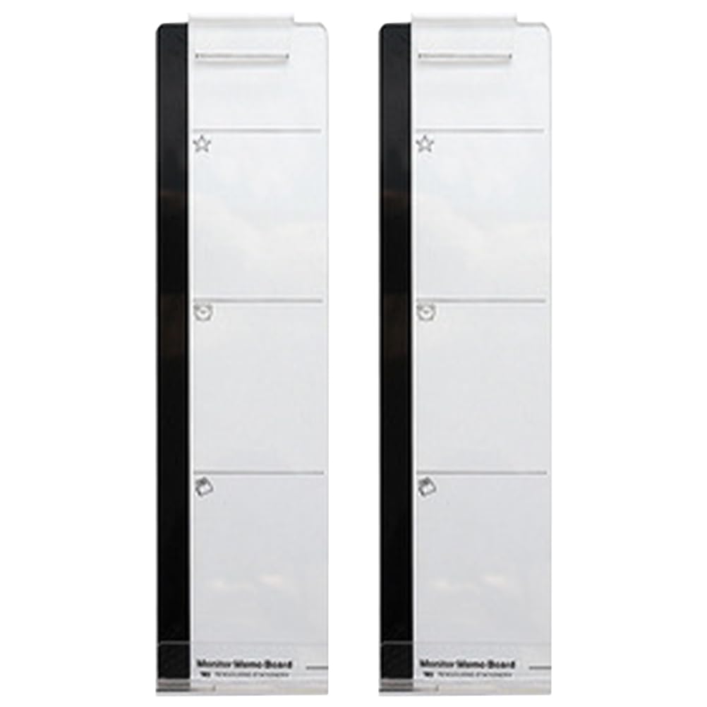 2pcs Computer Monitor Memo Boards Side Notes Reminders Message Holders Office Desktop Screen Side Memo Boards Adhesive Home Office