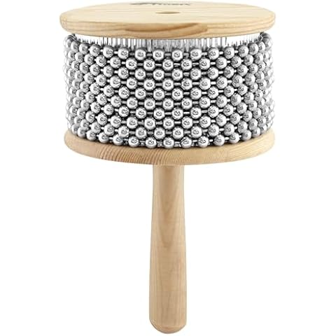TIGER CAB14-NT Large Wooden Cabasa with Steel Beads Cover