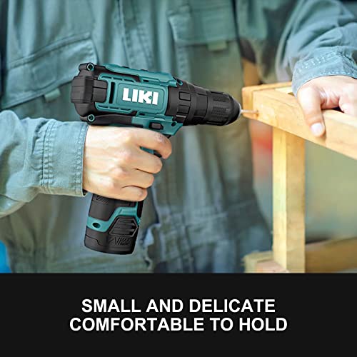 Liki 13210S Cordless Drill Driver Set, 12V Power Drill Kit With Battery And Charger, Max Drill 280 In-Lb Torque 3/8 Inch Keyless Chuck Built-In Led-Drill thumb #6