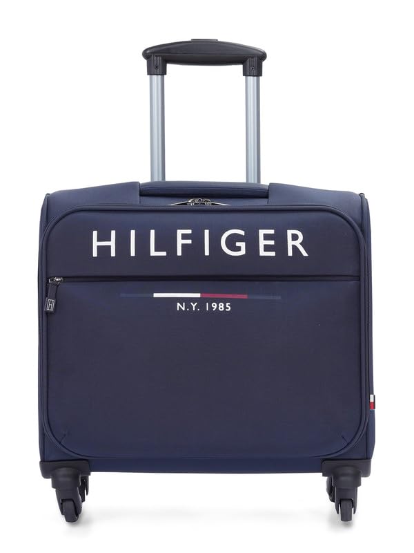 15-Inch Laptop Overnighter Trolley Bag for Men & Women – Carolina Pro, Navy | Polyester, Size - 44CM | Travel Bag with Retractable Handle & Zipper Closure