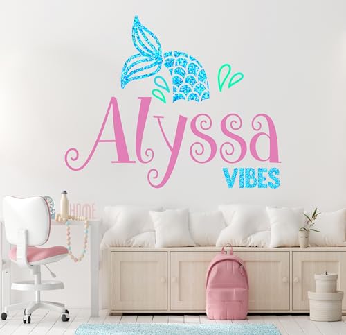 Vinilo Decorativo Personalizado Cola Sirena 15x11 in