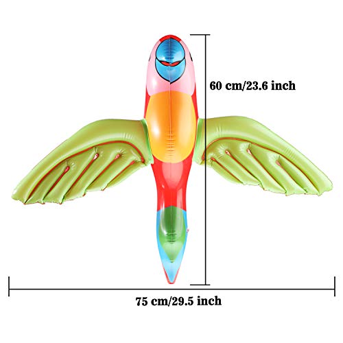 Meekoo MEEKOO-FLYING PARROT-01 4 Pieces Inflatable Flying Parrot Inflatable Parrot Decorations thumb #1
