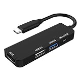 USB C to HDMI, Type C to HDMI Adapter, Lufei USB Type C to 4K HDMI Hub with USB3.0, USB2.0 for Mac-Book Pro, Samsung Galaxy S9/S8, Surface Book 2, Dell XPS 13/15