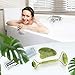 Jade Roller for Face and Gua Sha Set Facial Skin Roller Massager Tool - Anti-Aging Treatment - Handcraft Natural Green Jade