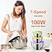7-Speed Electric Hand Mixer,5 Large Mixing Bowls Set,Handheld Mixers with Whisks Beater,Stainless Steel Metal Nesting Bowl Measuring Cups Spoons Kitchen Cake Blender for Prep Baking Supplies