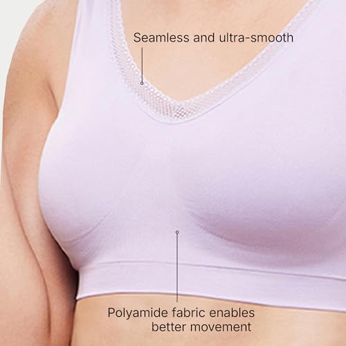 Image of Enamor Innovations Flexifree,Plunge, Ultra Comfort Women's Bralette - No-Pinch,no-dig,360 Degree Flex, Seamless Lift,Fixed Cup, Padded, Wirefree, High Coverage - F137