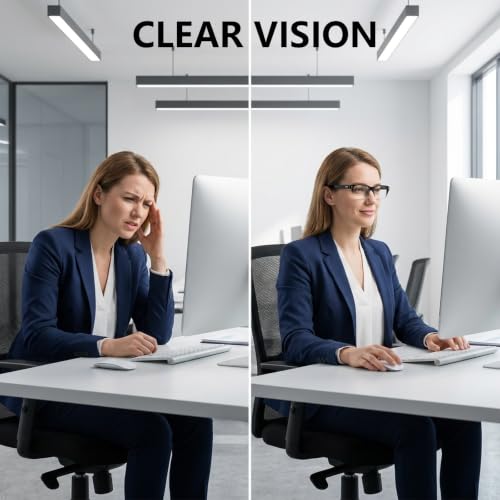 Image of Eyekepper Blue Light Reading Glasses Men Women 4.0, Black-clear 2 Pack