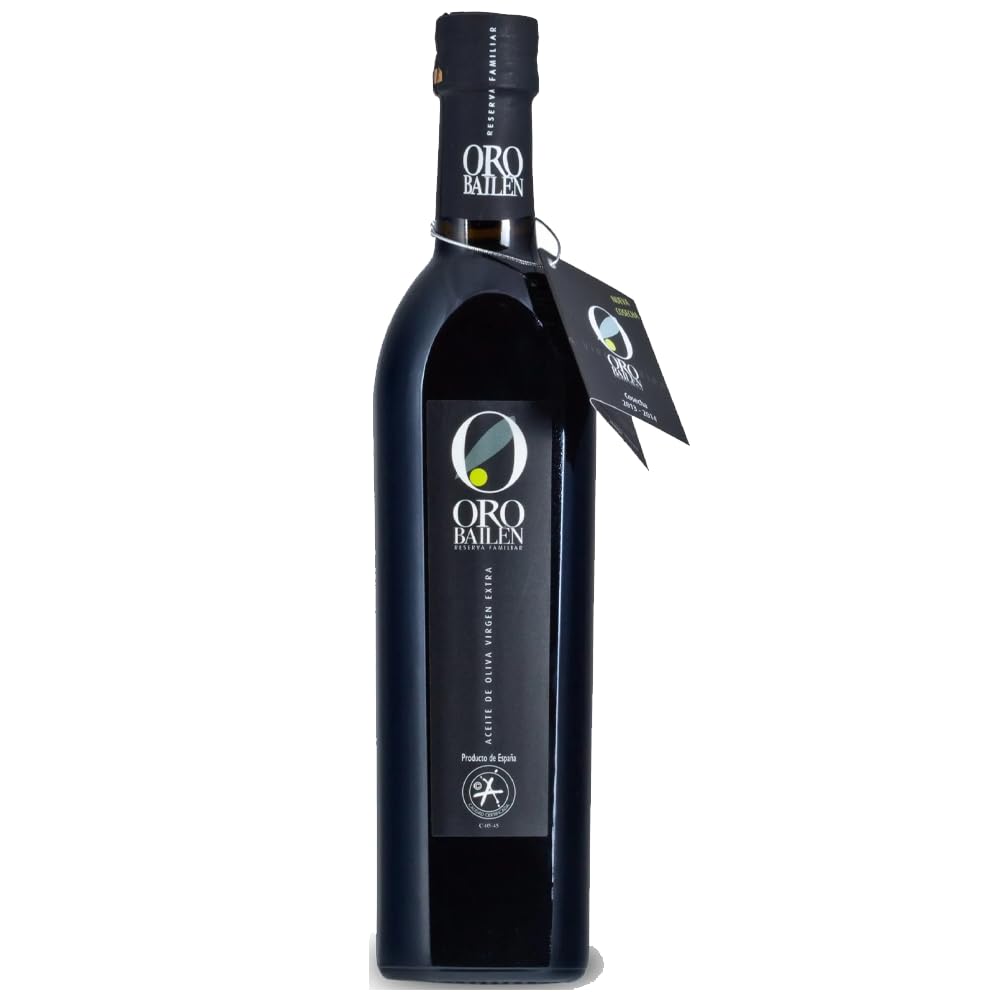 Oro Bailen Reserva Familiar Picual Cold Extracted Extra Virgin Olive Oil from Spain - 0.5 Liter / 16.9 Ounce