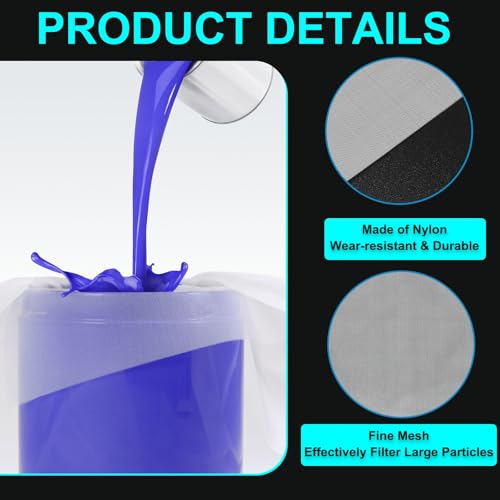 QUARKZMAN 180 Mesh Nylon Netzgewebe Filtertuch Gewebtes Netz Filterstoff (78x 50) Für Farbe Hausbrauen Weiß