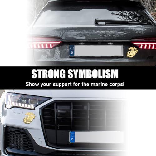 image for Yourkar 2PCS US Marine Corps Car Emblem, 3D Decal Marine Edition Emble