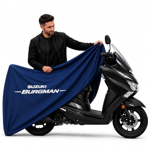 Image of Kayme Motorcycle Cover Waterproof Heavy Duty All Weather, Quad 4 Wheeler Cover Sun Rain Snow Protection (Blue, Burgman)