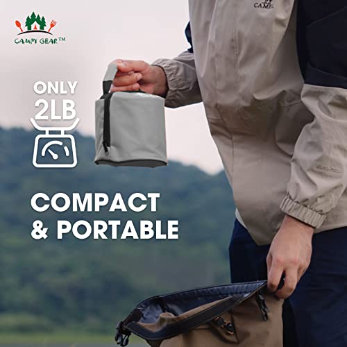 Campy Gear Chubby 2 In 1 Portable Propane Heater & Stove, Outdoor Camping Gas Stove Camp Tent Heater For Ice Fishing Backpacking Hiking Hunting Survival Emergency (Orange , 9,000 Btu -Pro) #TOP5