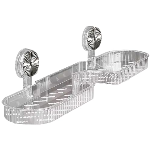 Imagen de Odoukey Estante de Almacenamiento Transparente con Ventosa para Lavabo de baño