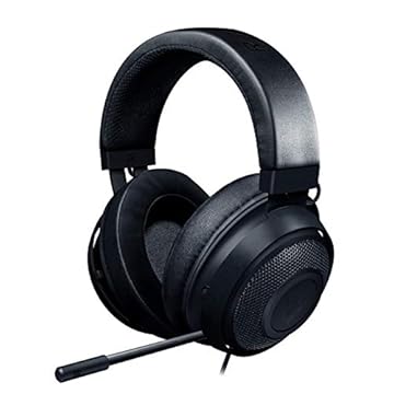 Razer Kraken Gaming Headset: Moldura de alumínio leve – Microfone retrátil com isolamento de ruído – Para PC, PS4, PS5, Switch, Xbox One, Xbox Series X e S, Mobile – Conector de fone de ouvido de 3,5 mm – Preto clássico