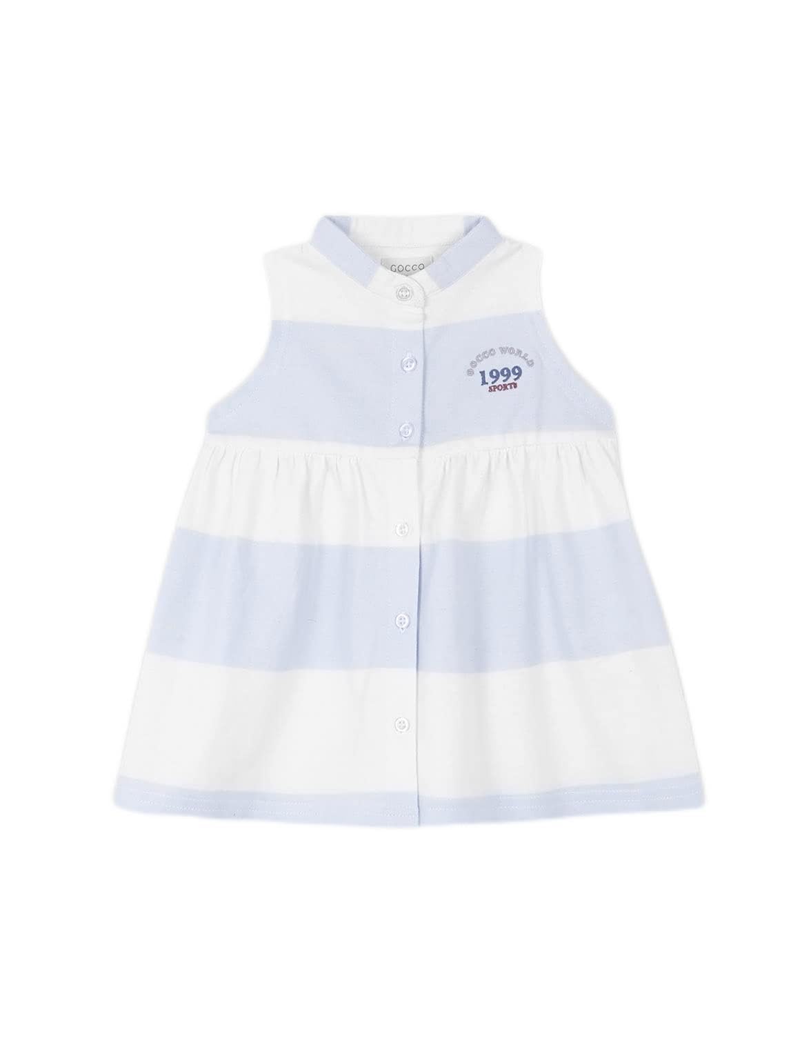 Robe bébé garçon Gocco style polo rayé sport en coton doux - 3