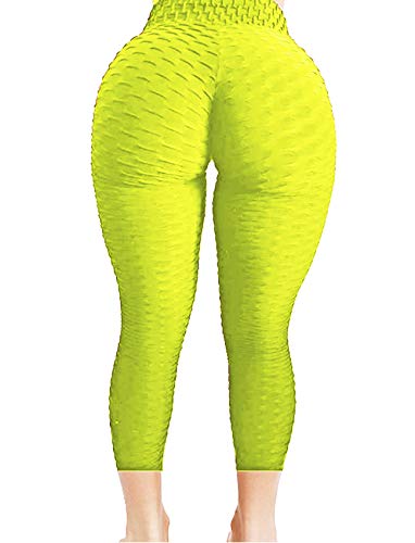 SEASUM Women's Brazilian Capris Pants High Waist Tummy Control Slimming Booty Leggings Workout Running Butt Lift Tights S